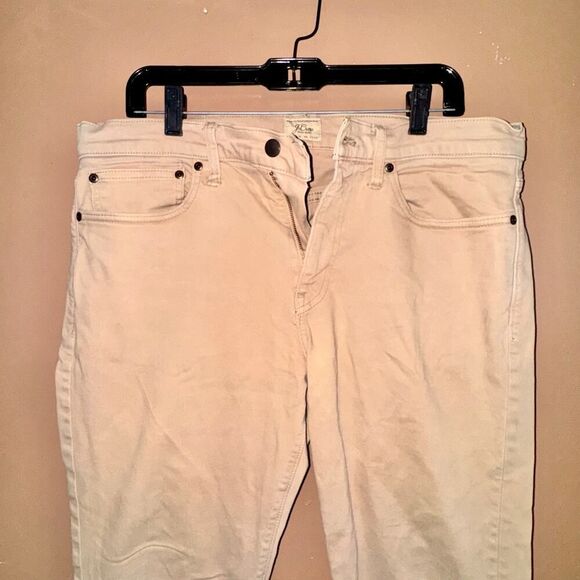 J. Crew Men's Straight Leg Khaki Jeans in Tan - Size 34/30 - Picture 9 of 10
